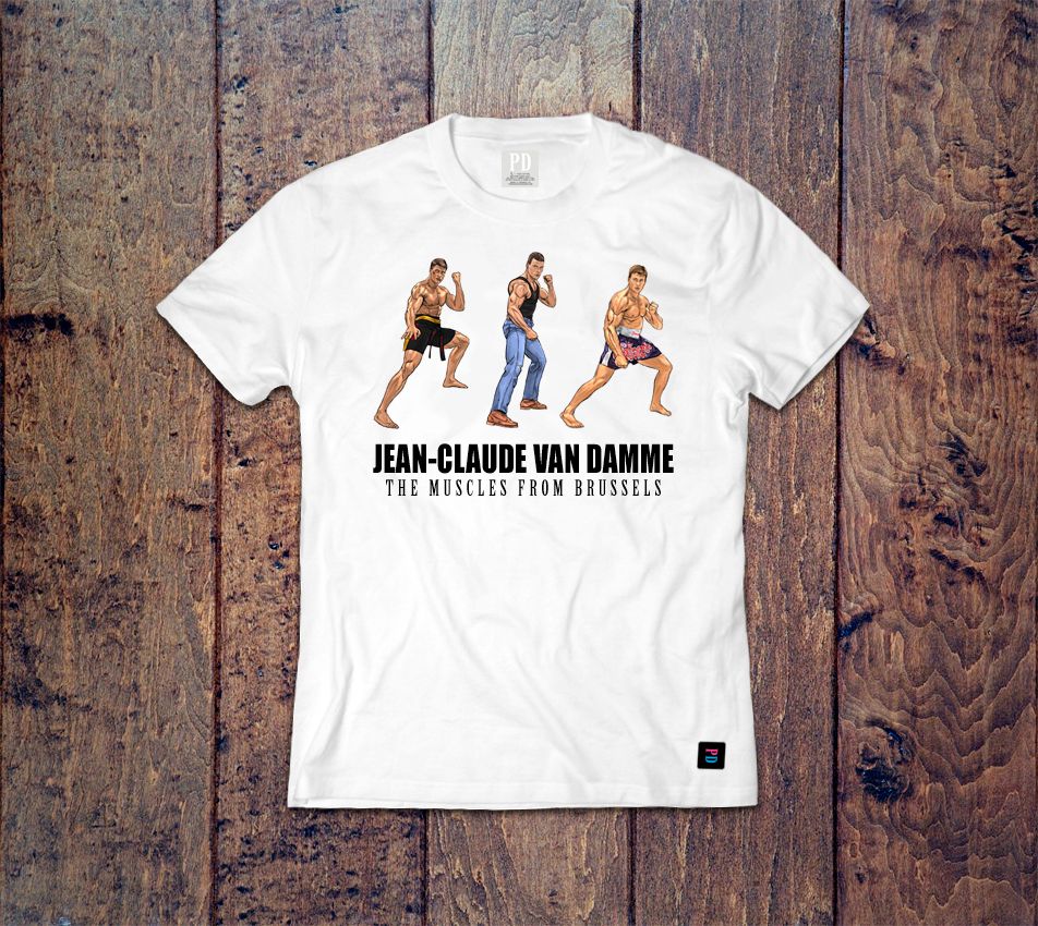 JEAN CLAUDE VAN DAMME - Custom Tee - character design to product